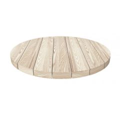 ROUND SLATTED TIMBER TABLE TOP 
