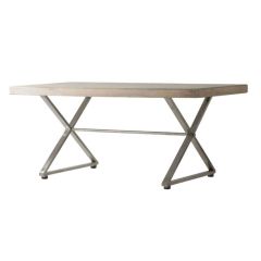 Blond Chevron Parquetry Dining Table