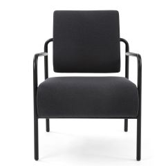 Axle Lounge Chair-Black Base  with Lead Grey Seat
