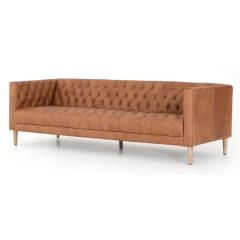 Williams Leather Sofa-90"-Natural Washed Camel
