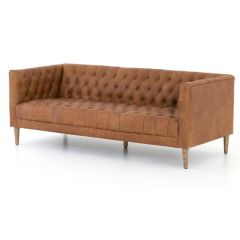 Williams Leather Sofa-90"-Natural Washed Camel

