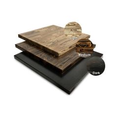 Ash Wood Table Tops - Carbonized Detail
