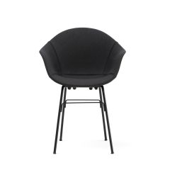 StyleNations-TA Metal Upholstered Arm Chair Front