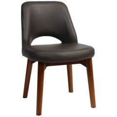 Albery Vinyl Walnut Timber Chair