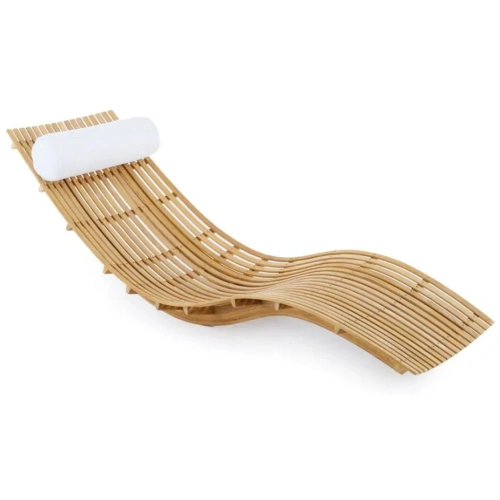 SWING STACKING CHAISE LONGUE IN TEAK