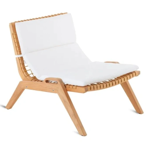 SYNTHESIS STACKABLE LOUNGE ARMCHAIR IN TEAK AND WAPROLACE