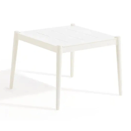 LUCE COFFEE TABLE SQUARE IN ALUMINIUM WHITE