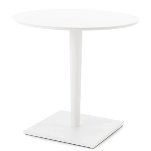LUCE ROUND TABLE IN ALUMINIUM WHITE