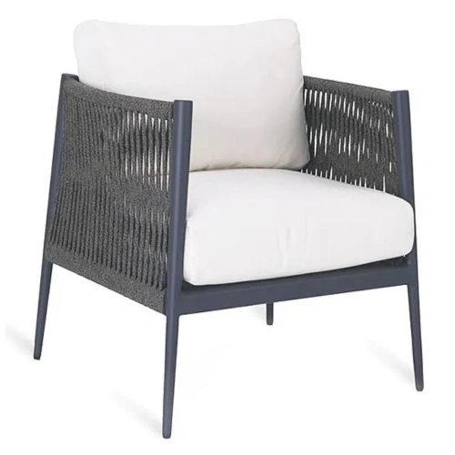 LUCE SMALL ARMCHAIR IN ALUMINIUM GRAPHITE