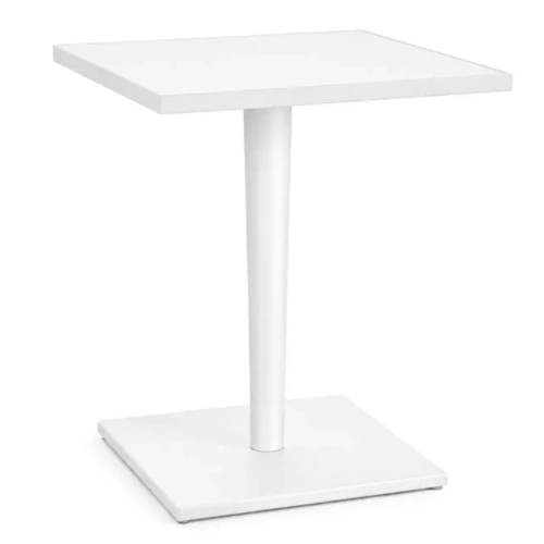 LUCE SMALL SQUARE TABLE IN ALUMINIUM WHITE